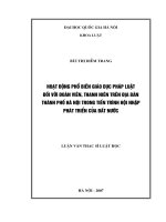 (LUẬN văn THẠC sĩ) hoạt động phổ biến giáo dục pháp luật đối với đoàn viên, thanh niên trên địa bàn thành phố hà nội trong tiến trình hội nhập phát triển của đất nước  