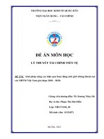 ĐỀ án môn học lý THUYẾT tài CHÍNH TIỀN tệ đề tài giải pháp nâng cao hiệu quả hoạt động môi giới chứng khoán tại các NHTM việt nam giai đoạn 2018 – 2020  