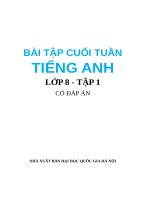 Bài tập cuối tuần tiếng anh 8   tập 1