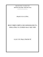 Hoàn thiện chiến lược kinh doanh của tổng công ty cổ phần may việt tiến 