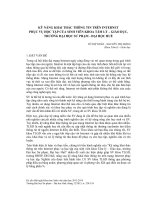 Kỹ năng khai thác thông tin trên Internet phục vụ học tập của sinh viên khoa Tâm lý – Giáo dục, trường Đại học Sư phạm - Đại học Huế