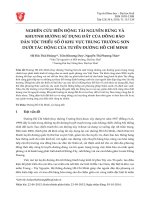 Nghiên cứu biến động tài nguyên rừng và khuynh hướng sử dụng đất của đồng bào dân tộc thiểu số ở khu vực Trung Trường Sơn dưới tác động của tuyến đường Hồ Chí Minh