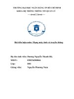 Bài tiểu luận môn Mạng máy tính và truyền thông