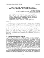 Thực trạng phát triển du lịch ở Hương Trà (Thừa Thiên Huế) và đề xuất định hướng phát triển