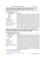 Nghiên cứu khả năng xử lý nước thải chăn nuôi lợn sau bể biogas bằng mô hình bãi lọc ngầm trồng cây dòng chảy ngang tại tỉnh Thái Nguyên với quy mô phòng thí nghiệm