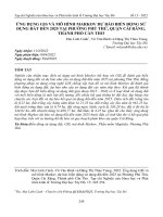 Ứng dụng GIS và mô hình Markov dự báo biến động sử dụng đất đến 2025 tại phường Phú Thứ, quận Cái Răng, thành phố Cần Thơ