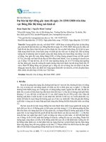 Dự báo lại đợt dông gây mưa đá ngày 24–25/01/2020 trên khu vực Đông Bắc Bộ bằng mô hình số