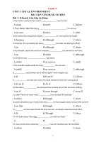 Baì tập tiếng anh 9  sách thí điểm, file in cho học sinh, đáp án nằm ở file sau