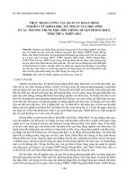 Thực trạng công tác quản lý hoạt động nghiên cứu khoa học, kỹ thuật của học sinh ở các trường trung học phổ thông huyện Phong Điền, tỉnh Thừa Thiên Huế