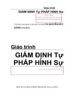 Giáo trình giám định tư pháp hình sự