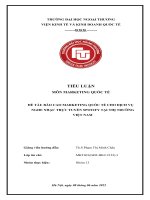 TIỂU LUẬN môn MARKETING QUỐC tế đề tài báo CAO MARKETING QUỐC tế CHO DỊCH vụ NGHE NHẠC TRỰC TUYẾN SPOTIFY tại THỊ TRƯỜNG VIỆT NAM 