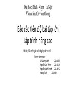 Báo cáo tiến độ bài tập lớn Lập trình nâng cao Đề tài phần mềm ghi chú, tổng hợp về son môi