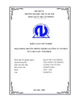 Hoạt động truyền thông nội bộ tại công ty cổ phần sữa việt nam – vinamilk 