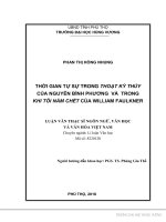 Thời gian tự sự trong thoạt kỳ thủy của nguyễn bình phương và trong khi tôi nằm chết của william faulkner 