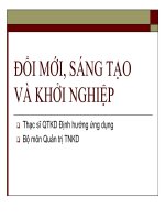 Bài giảng Đổi mới, sáng tạo và khởi nghiệp - Chương 1: Tổng quan về đổi mới, sáng tạo