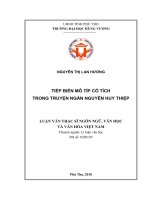 Tiếp biến mô típ cổ tích trong truyện ngắn Nguyễn Huy Thiệp