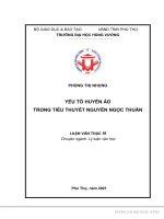 Yếu tố huyền ảo trong tiểu thuyết Nguyễn Ngọc  Thuần