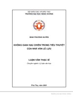 Không gian hậu chiến trong tiểu thuyết của lê lựu 