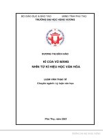 Kí của vũ bằng nhìn từ kí hiệu học văn hóa 