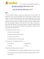 Bài tập đọc hiểu đoạn văn 9