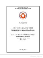 Hình tượng nhân vật dã sử trong trong truyện ngắn của vũ hạnh 