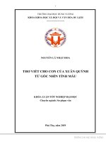Thơ viết cho con của Xuân Quỳnh từ góc nhìn tính mẫu