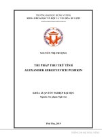 Thi pháp thơ trữ tình alexander sergeyevich pushkin 