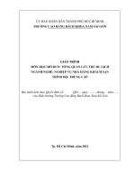 Giáo trình Tổng quan lưu trú du lịch (Ngành: Nghiệp vụ nhà hàng khách sạn - Trung cấp) - Trường Cao đẳng Bách khoa Nam Sài Gòn