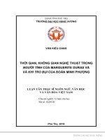 Thời  gian,  không  gian  nghệ  thuật trong  Người  tình  của   Marguerite  Duras  và  Và  khi  tro  bụi  của  Đoàn  Minh Phƣợng