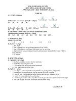 Khảo sát đầu năm Tiếng Anh 9