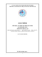 Giáo trình Vẽ thiết kế trên máy tính (Nghề: Hàn - Trung cấp) - Trường Cao đẳng Kỹ thuật Nguyễn Trường Tộ