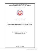 Định kiến giới trong ca dao việt nam 