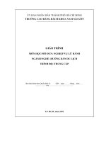 Giáo trình Nghiệp vụ lữ hành (Ngành: Hướng dẫn du lịch - Trung cấp) - Trường Cao đẳng Bách khoa Nam Sài Gòn