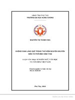 Không  gian  làng quê trong thơ Nôm Nguyễn Khuyến nhìn từ phê bình sinh thái