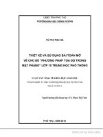 Thiết kế và sử dụng bài toán mở về chủ đề 