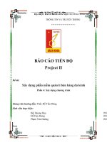 BÁO cáo TIẾN độ project II đề tài xây dựng phần mềm quản lí bán hàng đa kênh phần 4 xây dựng chương trình 