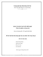 BÁO cáo bài tập lớn môn học phân tích nghiệp vụ thông minh đề tài dự đoán khả năng nghỉ việc của nhân viên trong công ty 