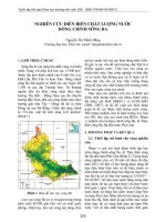 Nghiên cứu diễn biến chất lượng nước dòng chính sông Ba