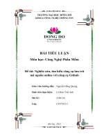 Đề tài Nghiên cứu, tìm hiểu công cụ lưu trữ mã nguồn online với công cụ Github