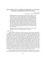 Phát triển năng lực nghiên cứu khoa học của sinh viên thông qua đổi mới phương pháp dạy học
