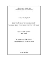 Phát triển dịch vụ ngân hàng số tại Ngân hàng TMCP Ngoại Thương.