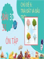 BÀI 31 ôn tập CHỦ đề TRÁI đất và bầu TRỜI 