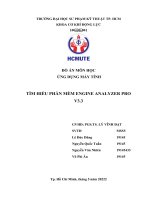 ĐỒ ÁN MÔN HỌC ỨNG DỤNG MÁY TÍNH TÌM HIỂU PHẦN MỀM ENGINE ANALYZER PRO V3.3