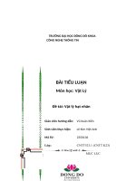 BÀI TIỂU LUẬN Môn học Vật Lý   Đề tài Vật lý hạt nhân