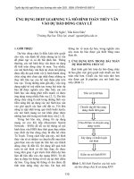 Ứng dụng deep learning và mô hình toán thủy văn vào dự báo dòng chảy lũ