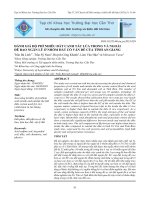 Đánh giá độ phì nhiêu đất canh tác lúa trong và ngoài đê bao ngăn lũ ở nhóm đất có vấn đề của tỉnh An Giang