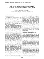 Xây dựng mô hình mưa rào thiết kế sử dụng phương pháp đường cong Huff