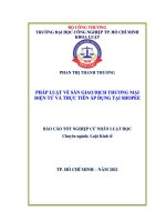 Pháp luật về sàn giao dịch thương mại điện tử và thực tiễn áp dụng tại shopee