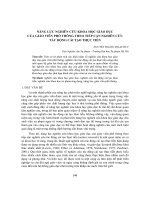 Năng lực nghiên cứu khoa học giáo dục của giáo viên phổ thông theo tiếp cận nghiên cứu tác động cải tạo thực tiễn