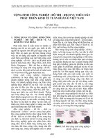 Cộng sinh công nghiệp - đô thị - dịch vụ thúc đẩy phát triển kinh tế tuần hoàn ở Việt Nam
